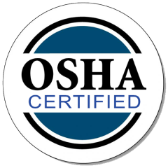 A picture of the osha certified logo.